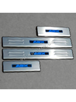 Накладки led на пороги Mitsubishi ASX